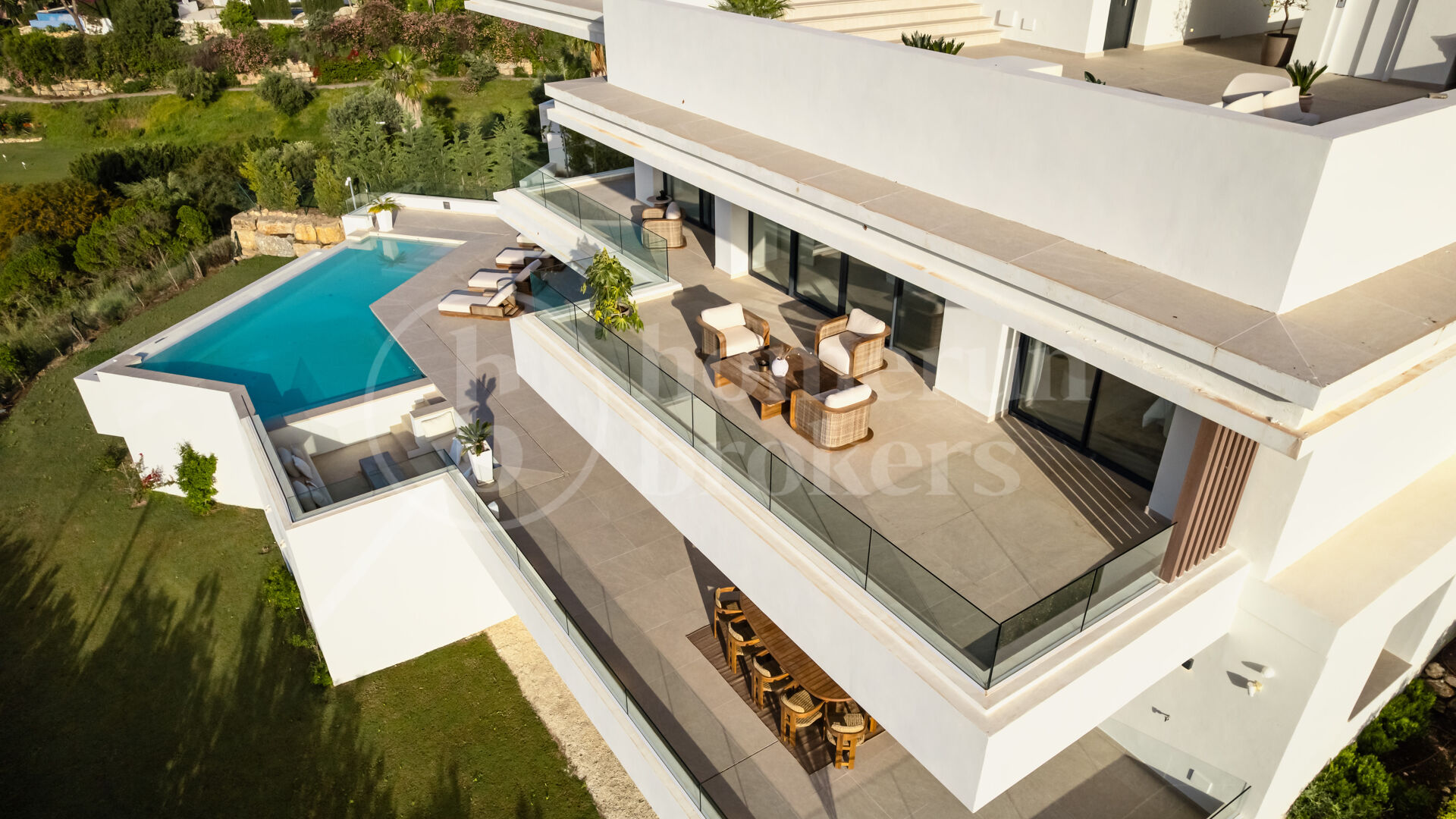Villa Three - Modernt hus med fyra våningar med panoramautsikt över havet och golfen i La Resina