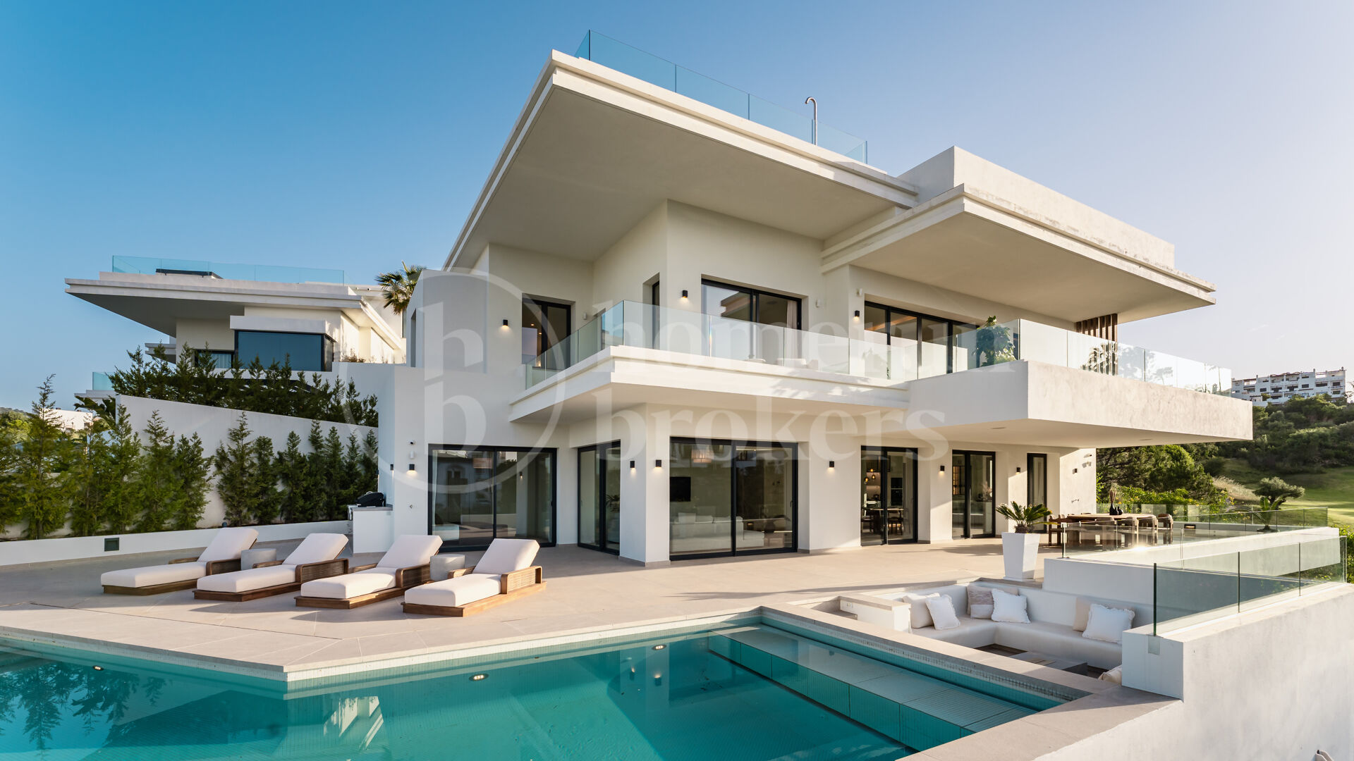 Villa Three - Modernt hus med fyra våningar med panoramautsikt över havet och golfen i La Resina