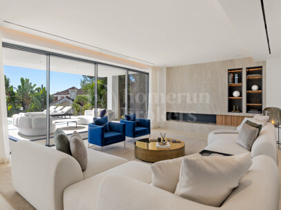 Villa George – Newly Renovated Contemporary Home with Panoramic Sea Views, Pool & Spa
