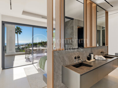 Villa George – Newly Renovated Contemporary Home with Panoramic Sea Views, Pool & Spa