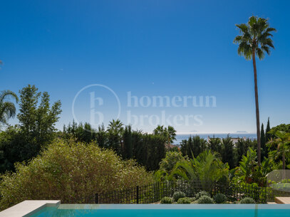 Villa George – Newly Renovated Contemporary Home with Panoramic Sea Views, Pool & Spa