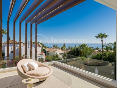 Villa George – Newly Renovated Contemporary Home with Panoramic Sea Views, Pool & Spa
