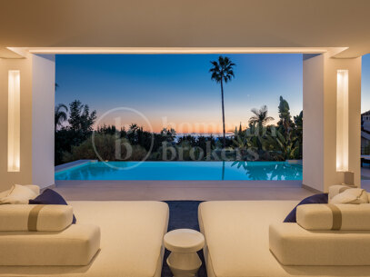 Villa George – Newly Renovated Contemporary Home with Panoramic Sea Views, Pool & Spa