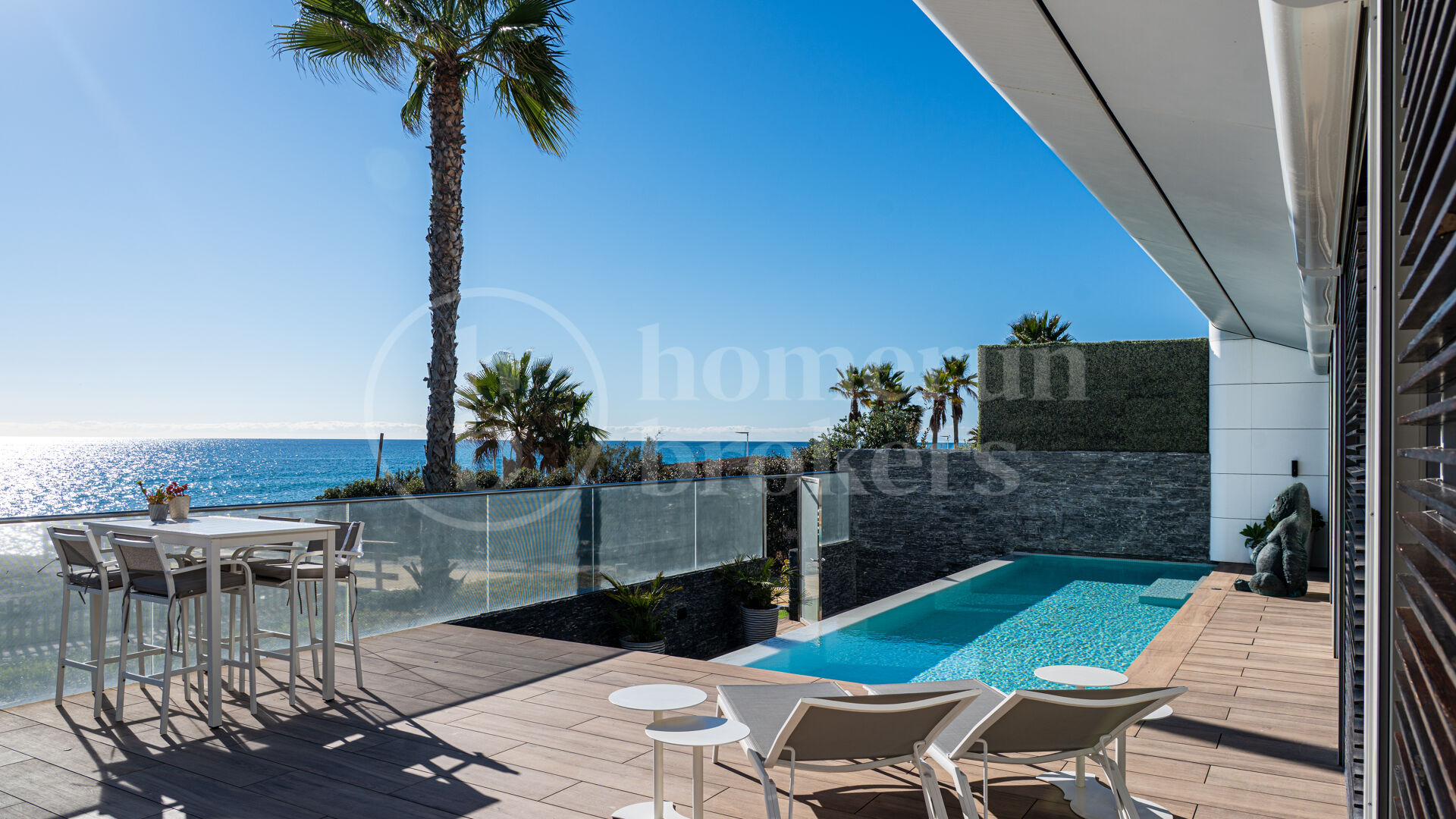 Casa Azul - Modern Beachfront Villa med Direct Sea Access