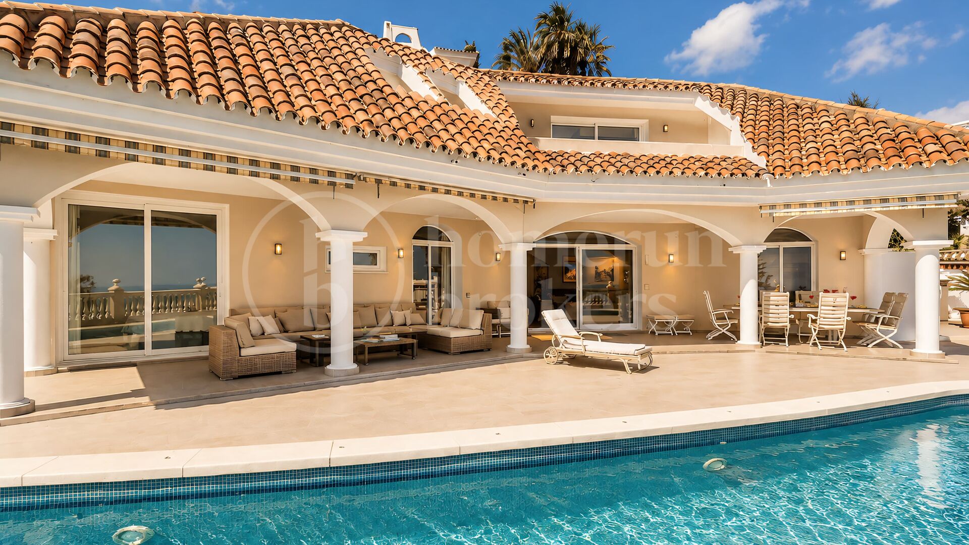 Villa El Herrojo - Lyxvilla med 6 sovrum för uthyrning och panoramautsikt över havet