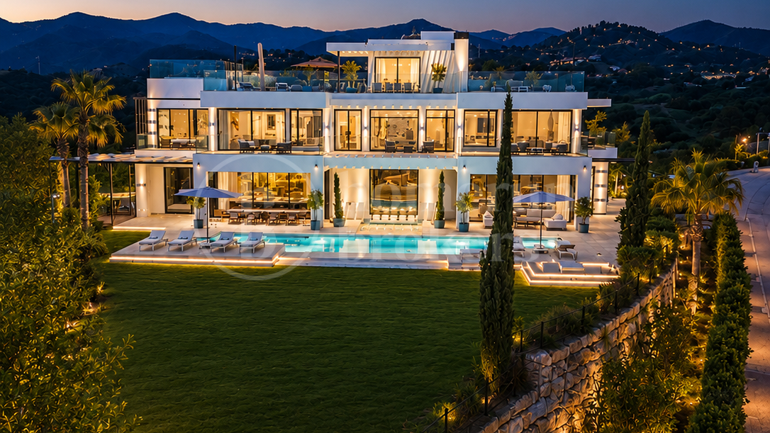 9-Bedroom Luxury Villa with Panoramic Sea Views in Estepona East