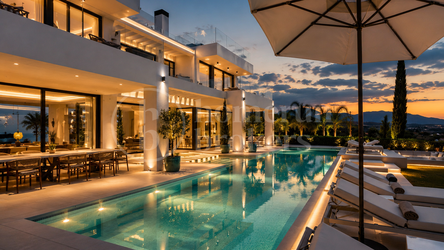 9-Bedroom Luxury Villa with Panoramic Sea Views in Estepona East