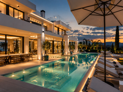9-Bedroom Luxury Villa with Panoramic Sea Views in Estepona East