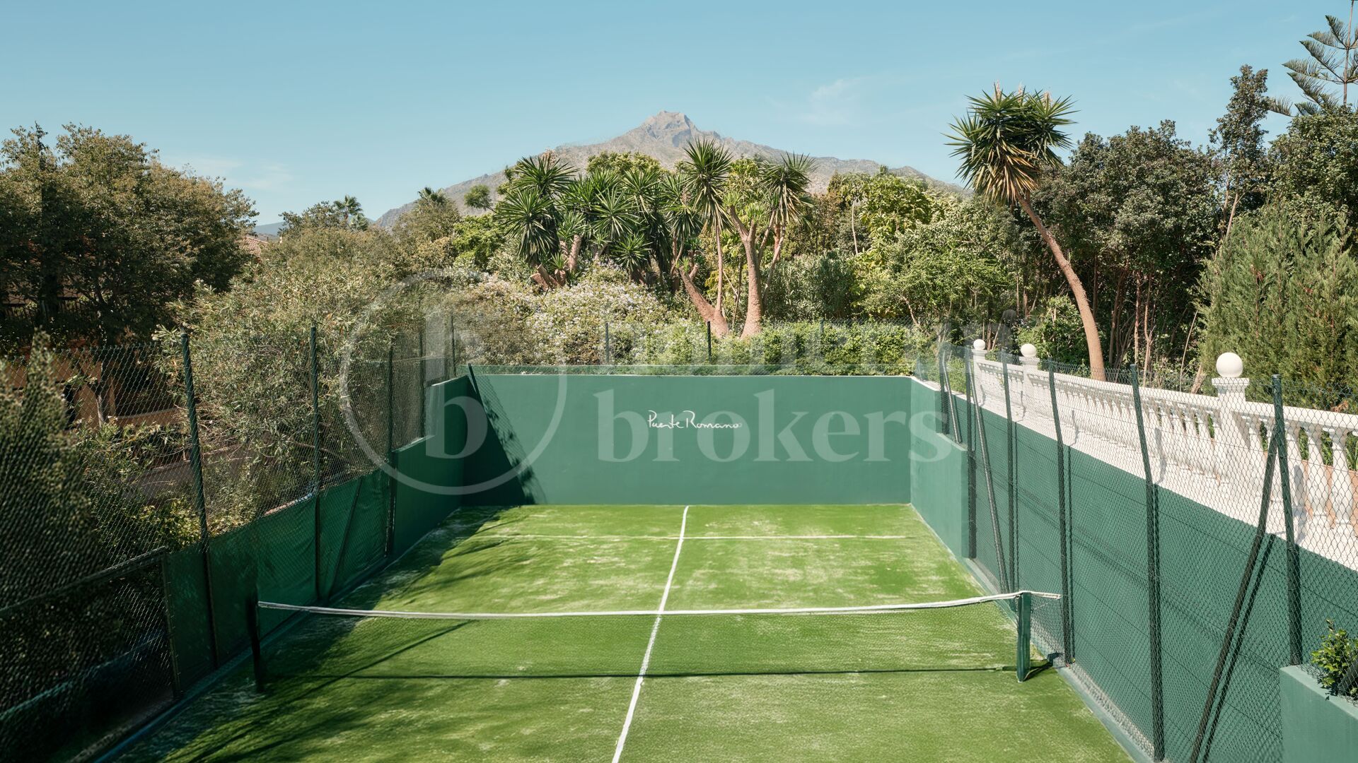 Luxury Marbella Villa with Private Pool, Padel Court & Steps from Puente Romano