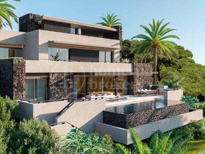 Villa Cascada - Modern Villa till salu i El Rosario, Marbella East med panoramautsikt över havet