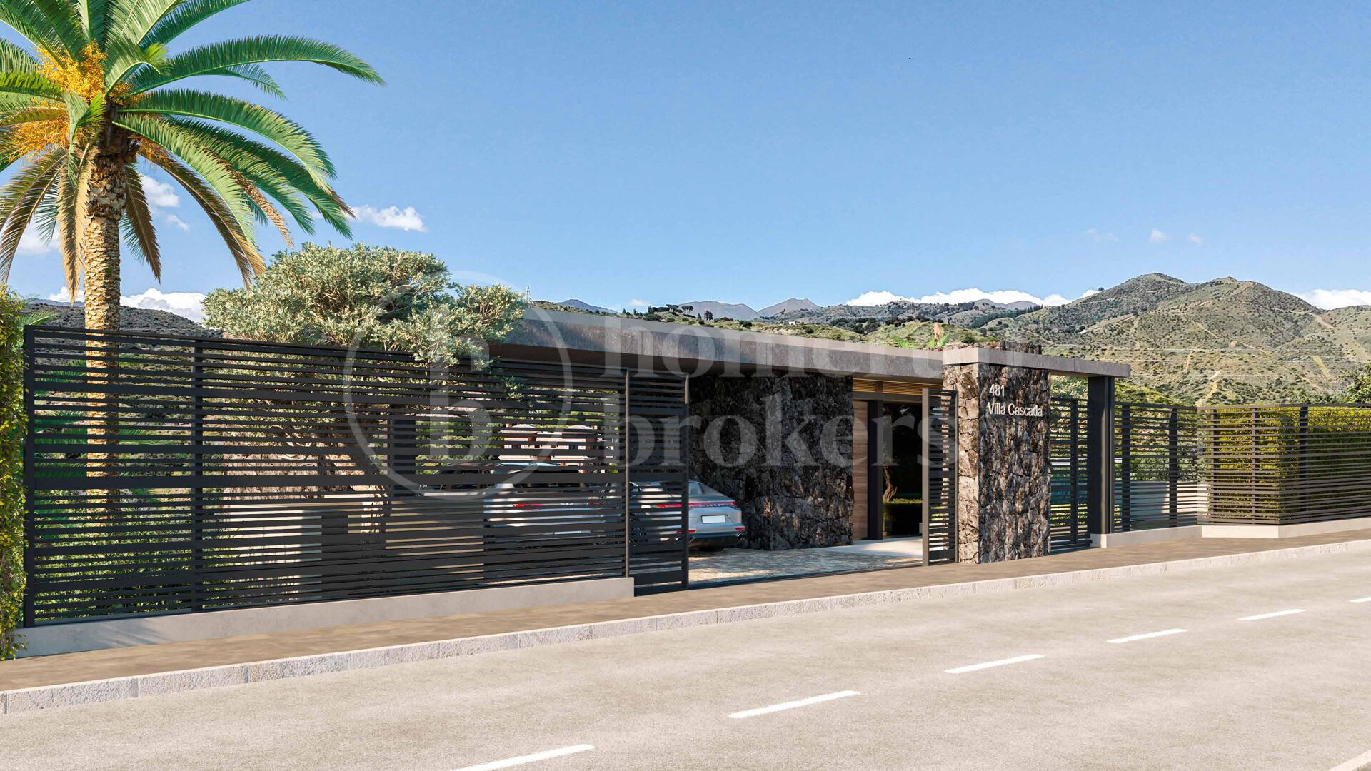 Villa Cascada - Modern Villa till salu i El Rosario, Marbella East med panoramautsikt över havet