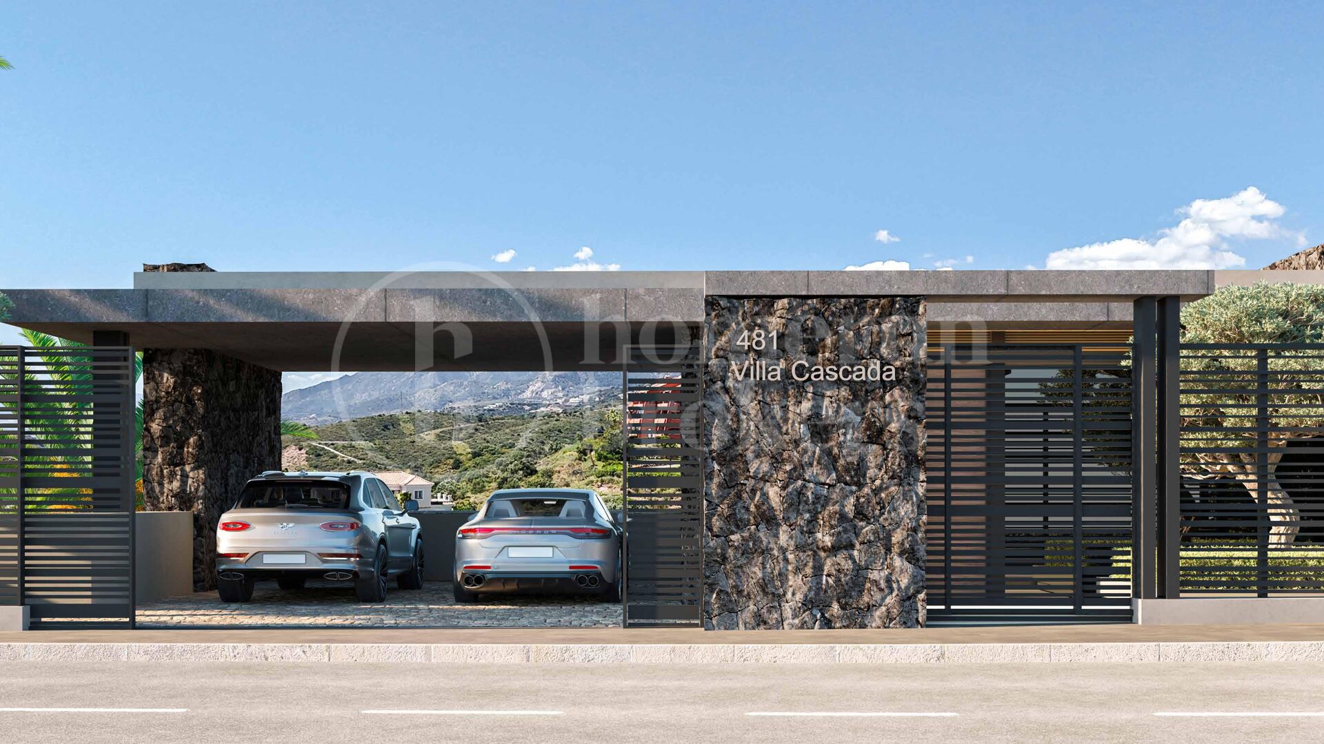 Villa Cascada - Modern Villa till salu i El Rosario, Marbella East med panoramautsikt över havet