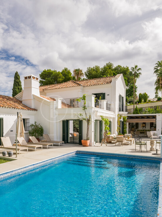Villa Fabiola - Klassisk villa med panoramautsikt över Medelhavet i El Madroñal, Benahavis