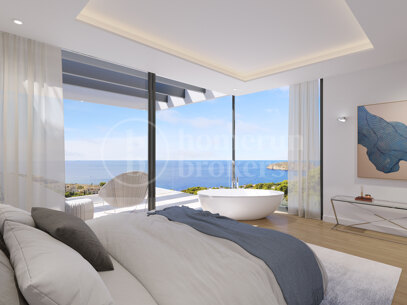 Villa Oceanview – Modern villa under konstruktion med panoramautsikt över havet