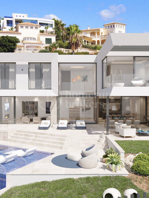 Villa Oceanview - Modern villa under construction with panoramic sea views