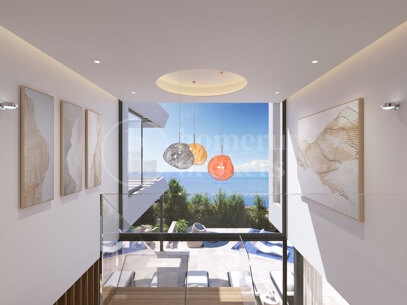 Villa Oceanview – Modern villa under konstruktion med panoramautsikt över havet