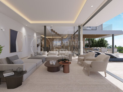 Villa Oceanview – Modern villa under konstruktion med panoramautsikt över havet