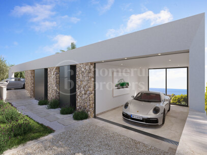 Villa Oceanview – Modern villa under konstruktion med panoramautsikt över havet