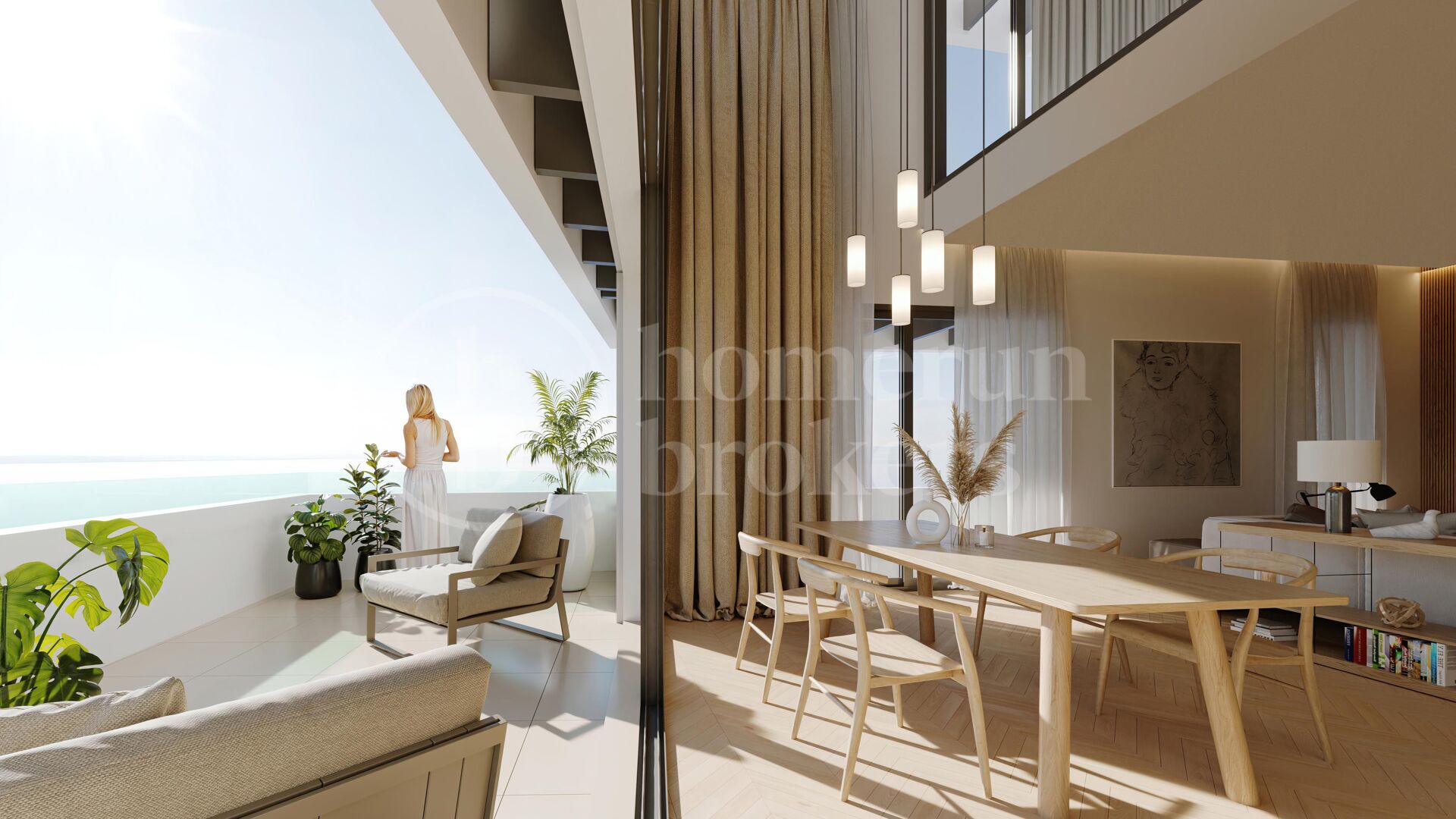 Penthouse Octavia 40 – Lyxfront Beach Duplex i Málaga