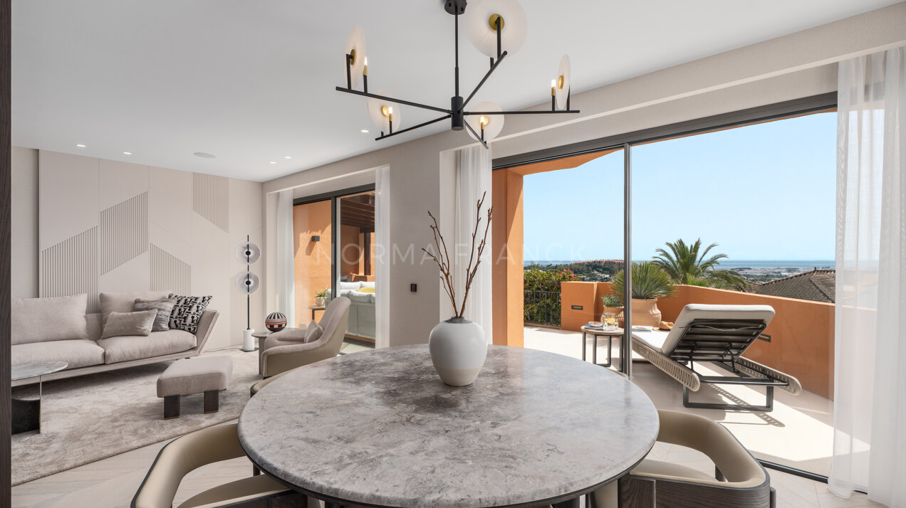 Les Belvederes A5 - Elegant Elevated Ground Floor apartment with Sea Views in Les Belvederes, La Cerquilla – Nueva Andalucía