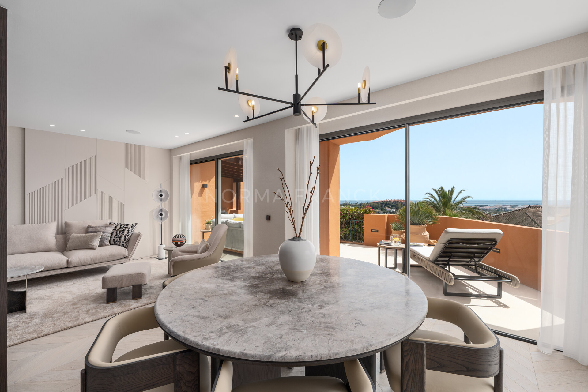 Les Belvederes A5 - Elegant Elevated Ground Floor apartment with Sea Views in Les Belvederes, La Cerquilla – Nueva Andalucía