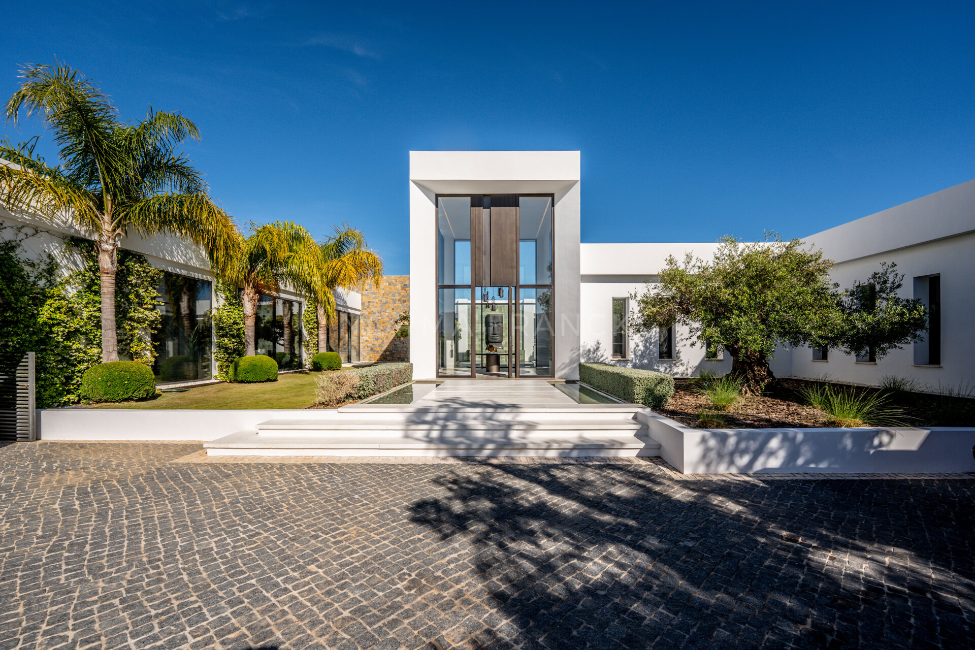 Villa Calma - Unique mansion sits atop its hillside overlooking Mediterranean coastline