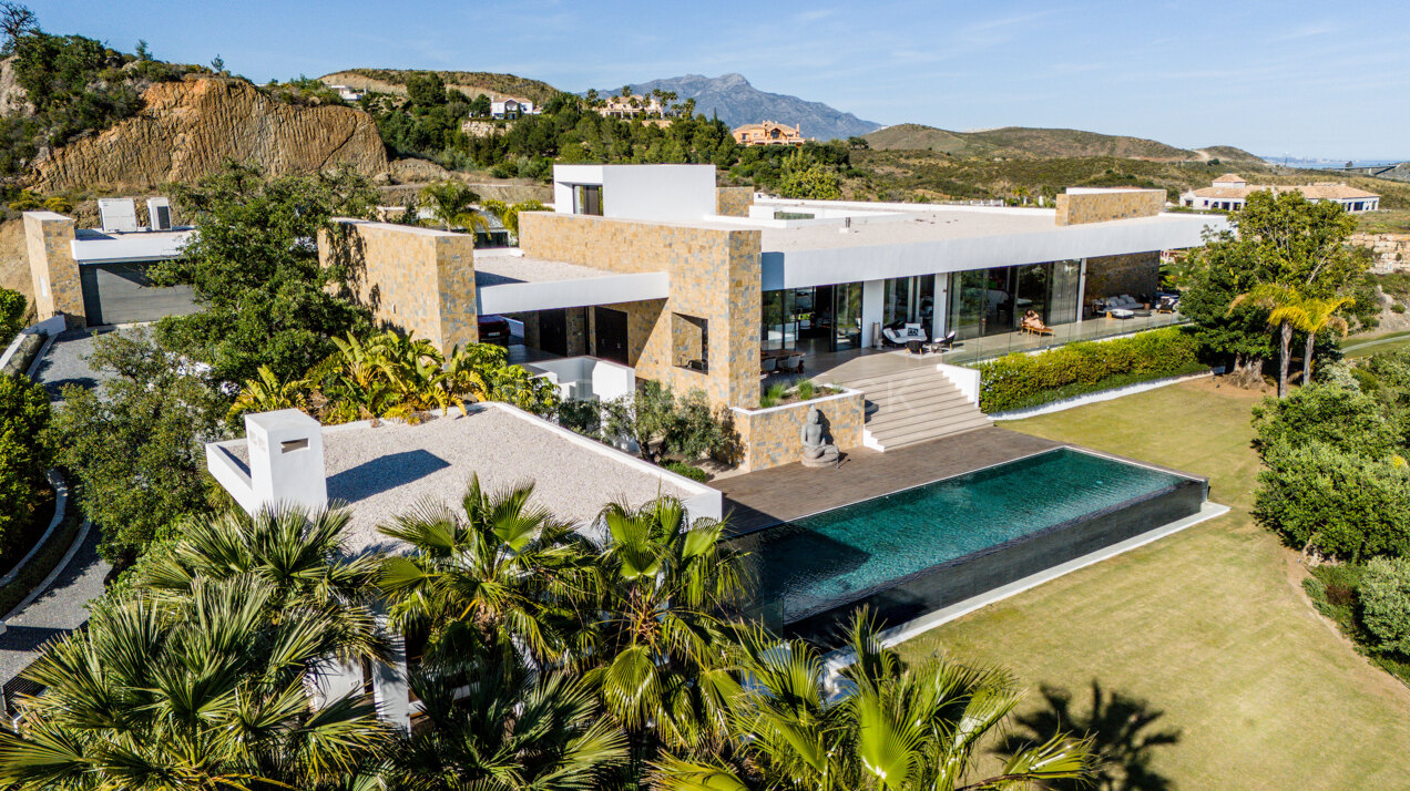 Villa Calma - Unique mansion sits atop its hillside overlooking Mediterranean coastline