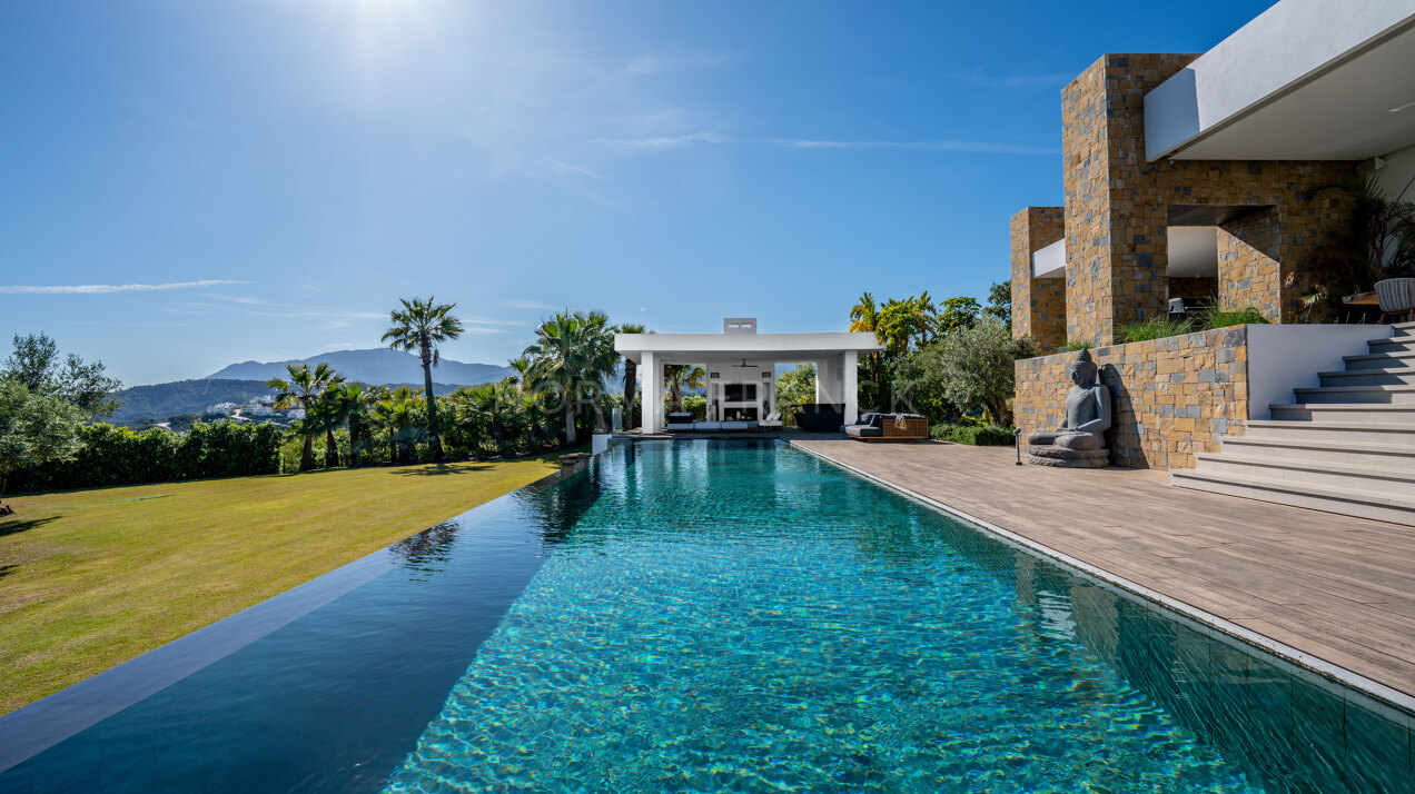 Villa Calma - Unique mansion sits atop its hillside overlooking Mediterranean coastline