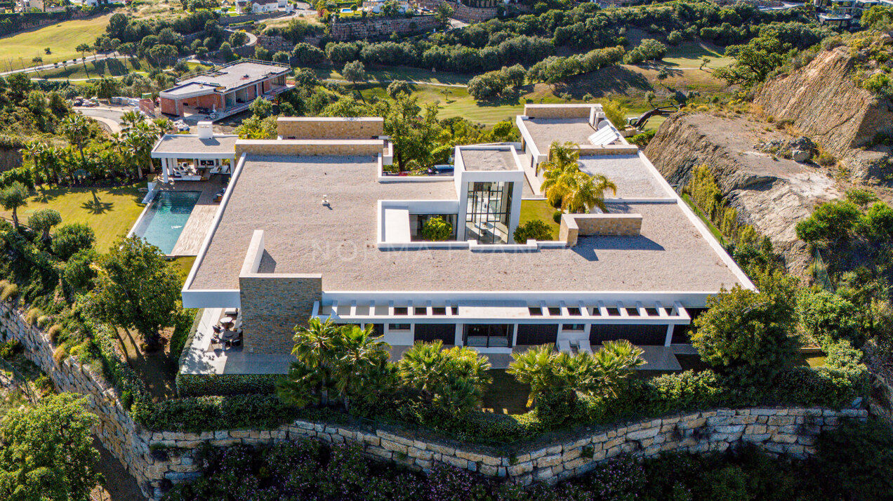 Villa Calma - Unique mansion sits atop its hillside overlooking Mediterranean coastline