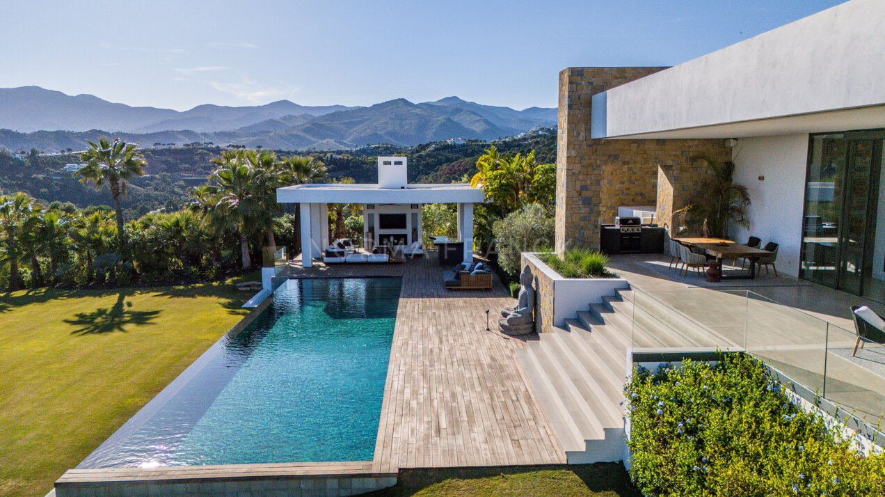 Villa Calma - Unique mansion sits atop its hillside overlooking Mediterranean coastline