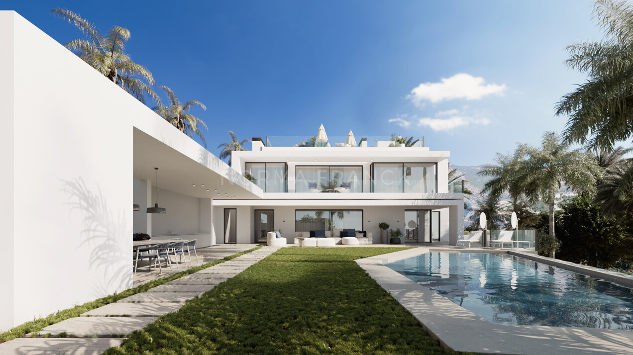 Villa Ivory - contemporary 6 bedroom villa with beautiful sea & mountain views!