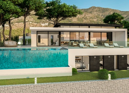 IMPONENTE PROYECTO DE VILLA DE LUJO CON PISCINA INFINITA EN LOMAS DE MIJAS