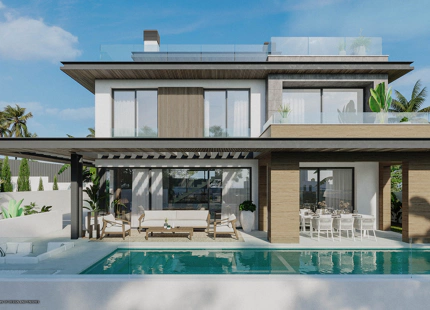 VILLA CONTEMPORÁNEA CON VISTAS AL MAR EN VENTA DENTRO DE UN COMPLEJO CERRADO EN MIJAS
