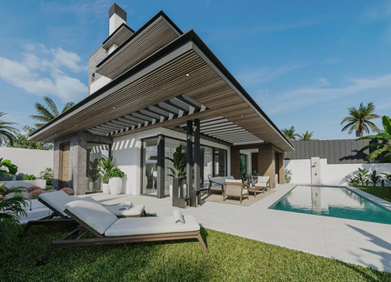 VILLA CONTEMPORÁNEA CON VISTAS AL MAR EN VENTA DENTRO DE UN COMPLEJO CERRADO EN MIJAS