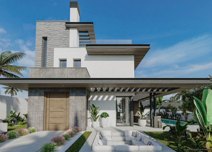 VILLA CONTEMPORÁNEA CON VISTAS AL MAR EN VENTA DENTRO DE UN COMPLEJO CERRADO EN MIJAS