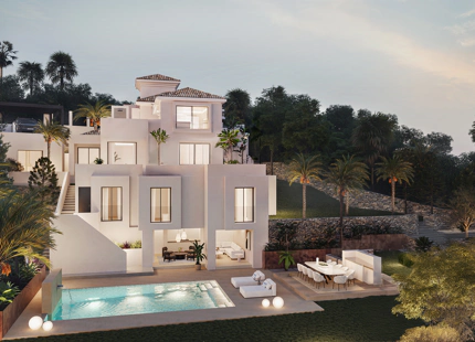 MODERN ANDALUSIAN ELEGANT VILLA FOR SALE ON THE HILLS OF NUEVA ANDALUCIA