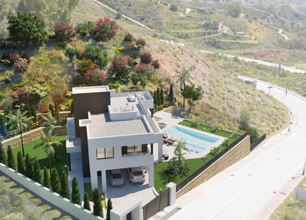 VILLA EN PRIMERA LÍNEA DE GOLF EN CONSTRUCCIÓN A LA VENTA EN MIJAS