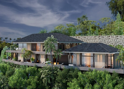 PARCELA DISTINTIVA CON PROYECTO DE VILLA BALINESA EN VENTA EN LOS ALMENDROS, BENAHAVIS