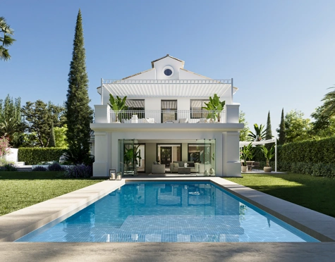 VILLA DE DISEÑO ABIERTO Y RECIENTEMENTE RENOVADA EN VENTA EN NUEVA ANDALUCÍA, MARBELLA