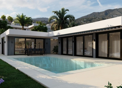 VILLA ECOLÓGICA EN CONSTRUCCIÓN CON VISTAS PANORÁMICAS EN VENTA EN MIJAS PUEBLO