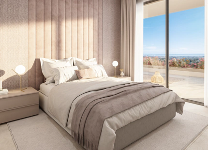 Fantástico complejo de apartamentos 3 y 4 dormitorios con vistas panorámicas al mar desde el Valle del Golf