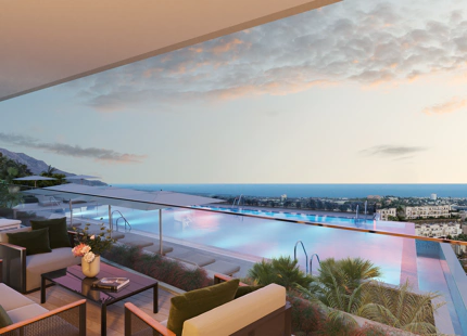 Fantástico complejo de apartamentos 3 y 4 dormitorios con vistas panorámicas al mar desde el Valle del Golf