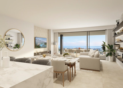 Fantástico complejo de apartamentos 3 y 4 dormitorios con vistas panorámicas al mar desde el Valle del Golf