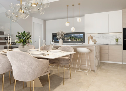 Fantástico complejo de apartamentos 3 y 4 dormitorios con vistas panorámicas al mar desde el Valle del Golf