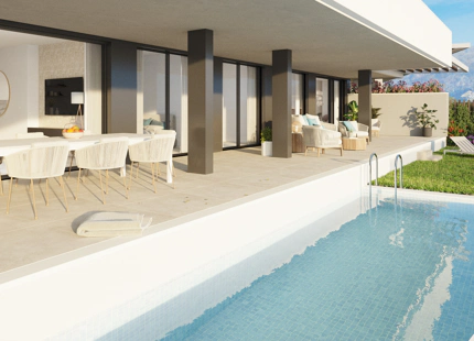 Fantástico complejo de apartamentos 3 y 4 dormitorios con vistas panorámicas al mar desde el Valle del Golf