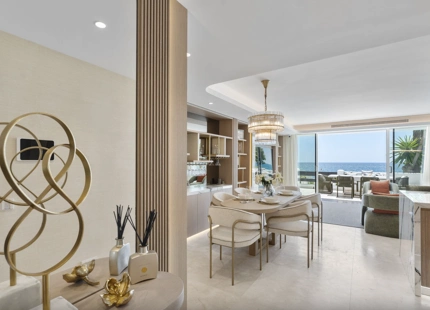 BEACHFRONT GROUND FLOOR APARTMENT WITHIN PUENTE ROMANO RESORT FOR SALE