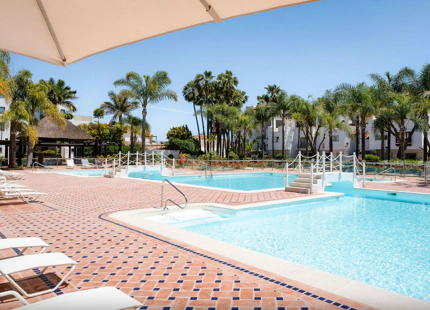 BEACHFRONT GROUND FLOOR APARTMENT WITHIN PUENTE ROMANO RESORT FOR SALE