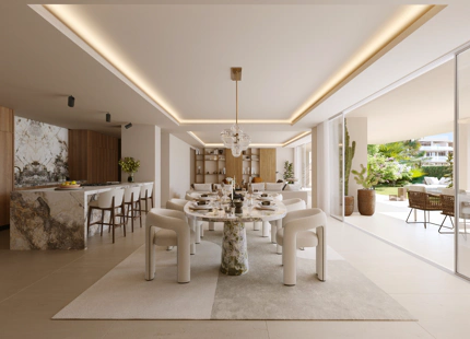 IMPRESIONANTE APARTAMENTO EN PLANTA BAJA EN CONSTRUCCIÓN EN EL GOLDEN MILE