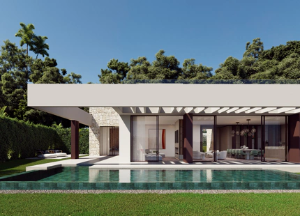 VILLA DE DISEÑO EN PRIMERA LÍNEA DE GOLF EN VENTA EN NUEVA ANDALUCÍA
