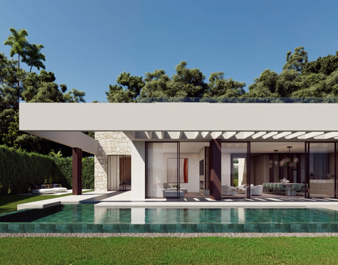 VILLA DE DISEÑO EN PRIMERA LÍNEA DE GOLF EN VENTA EN NUEVA ANDALUCÍA